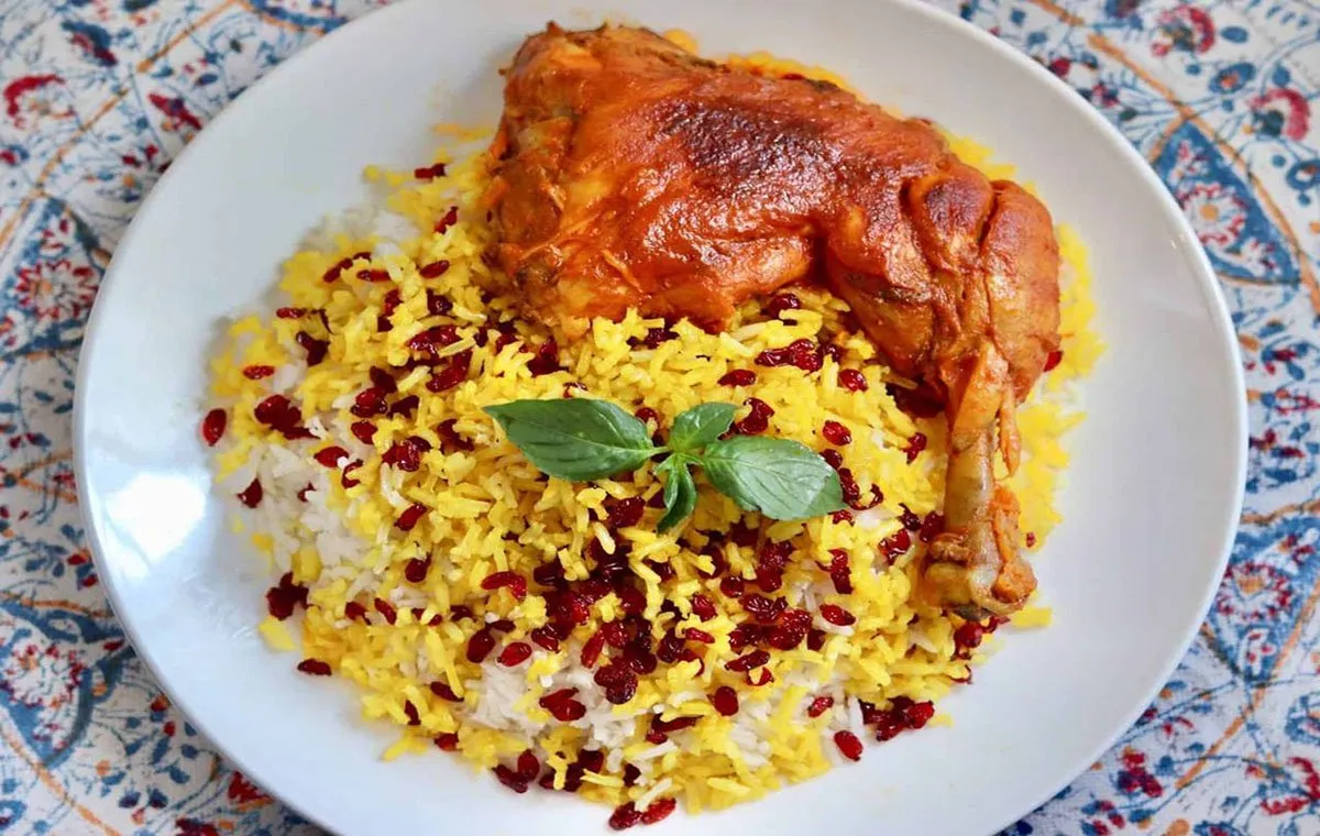 زشک پلو با مرغ