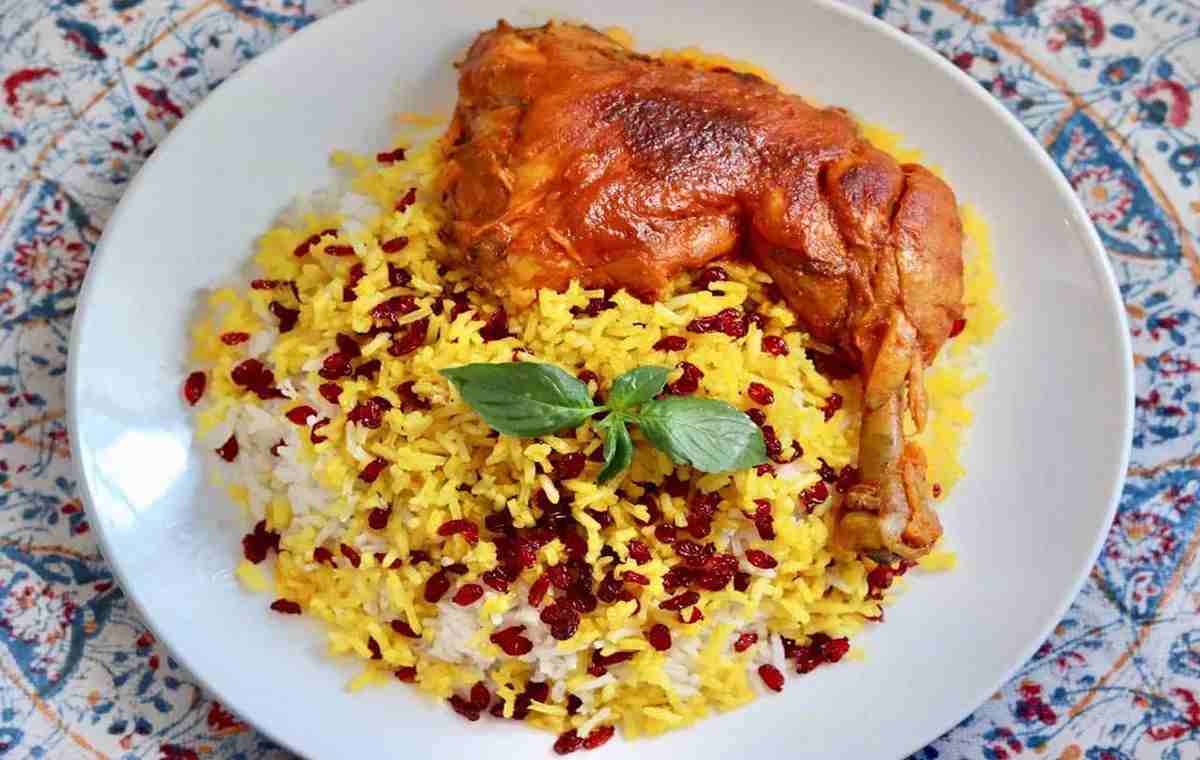 زشک پلو با مرغ